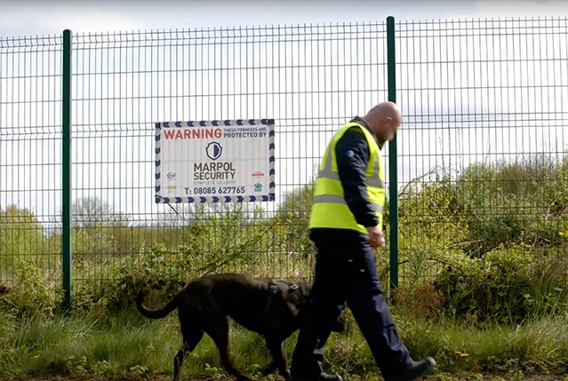 A Marpol K9 handler with his dog